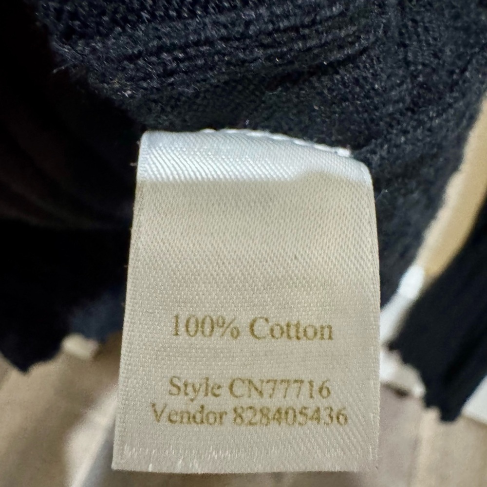 Caslon Black Ribbed Turtleneck Waffle Hem Sweater Size MP - Picture 9 of 13